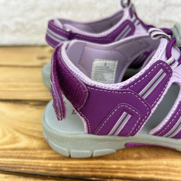 Khombu Girls Sizes 1 2 4 Hiking Water Shoes Sandals Closed Toe Purple Outdoor - Picture 7 of 14